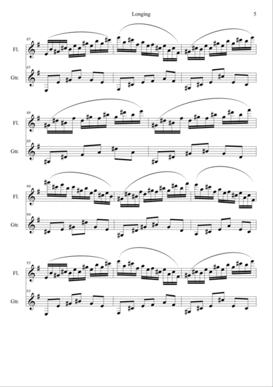 Longing Flute scores gallery preview page 5