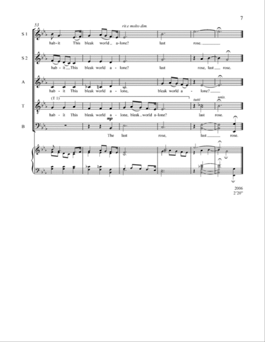 The Last Rose of Summer Divisi scores gallery preview page 13