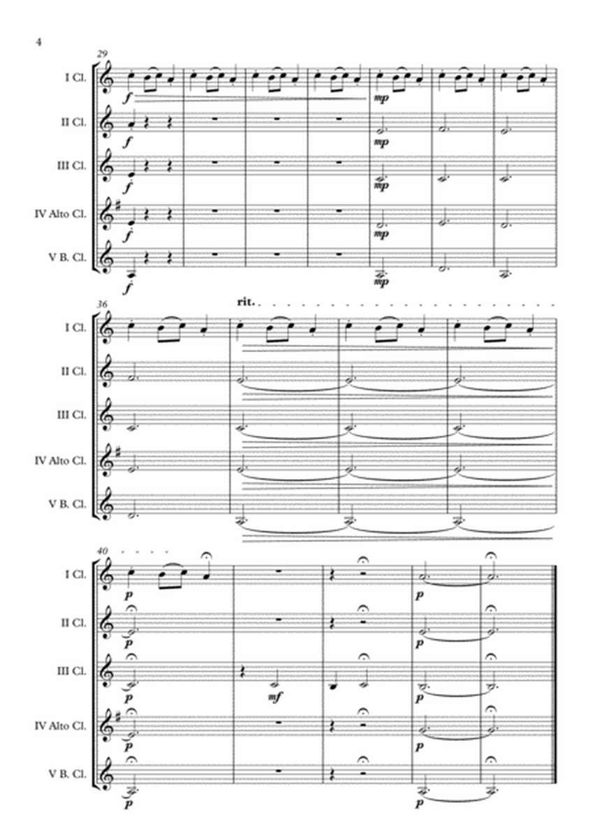 "Carol Of The Bells" Clarinet Choir arr. Adrian Wagner image number null
