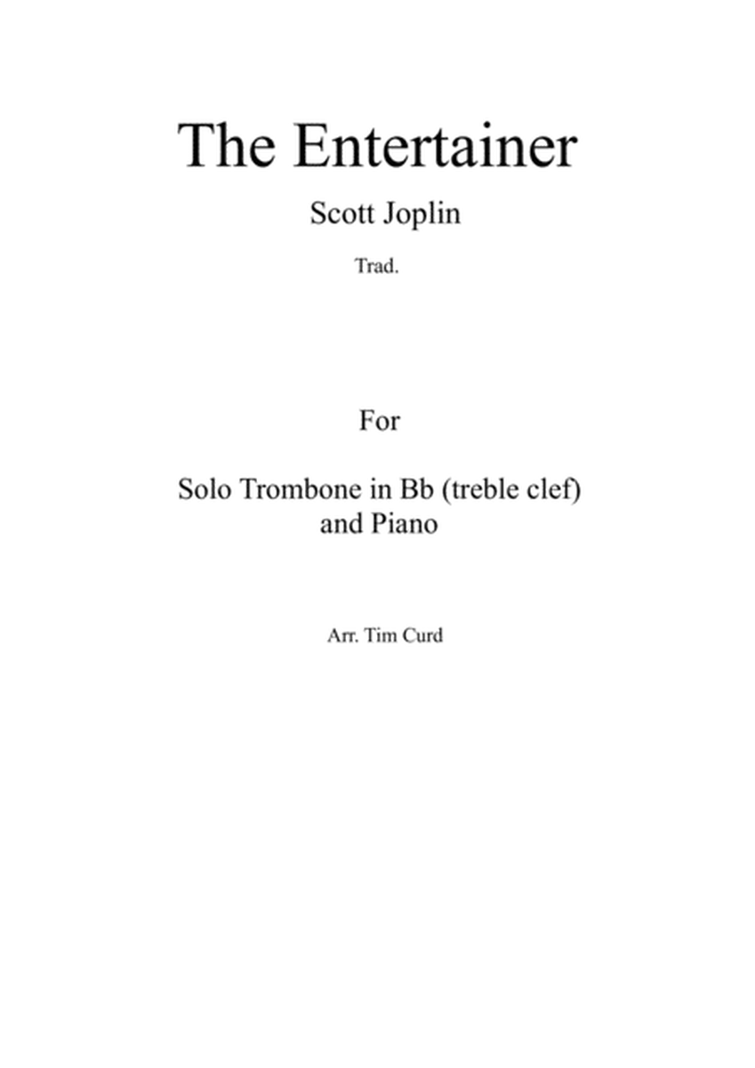 The Entertainer. For Solo Trombone/Euphonium in Bb (treble clef) and Piano image number null