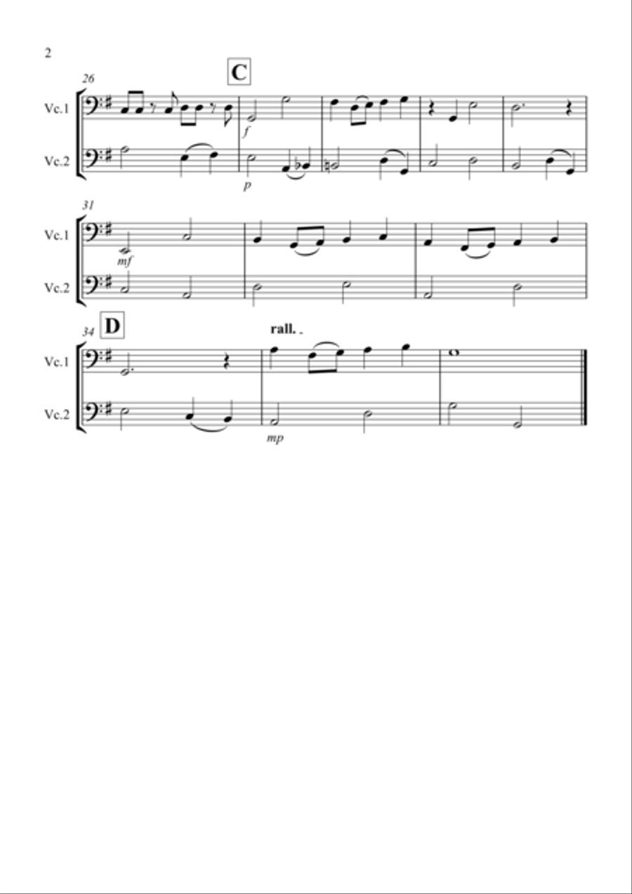 Over The Rainbow (from The Wizard Of Oz) Cello Solo scores gallery preview page 2