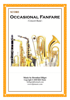 Occasional Fanfare - Concert Band Score and Parts PDF