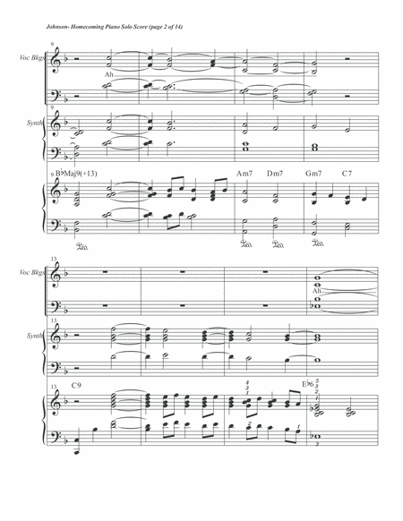 Homecoming Piano Solo Score image number null