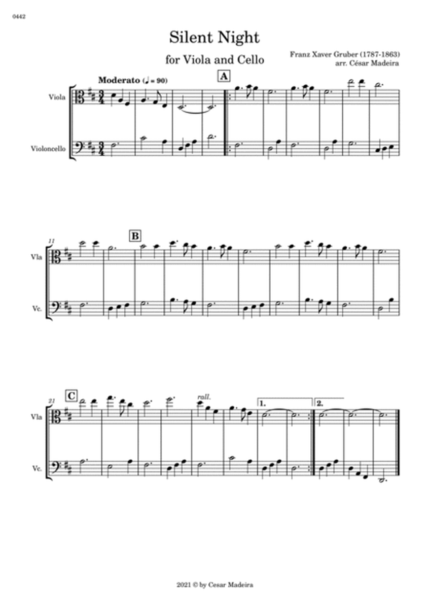 Silent Night - Viola and Cello (Full Score and Parts) image number null