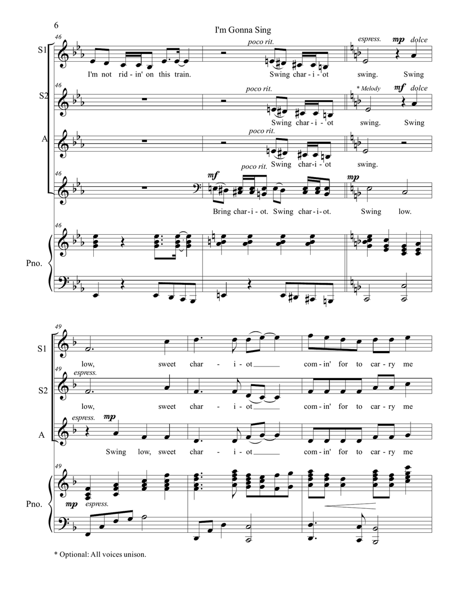 I'm Gonna Sing! (SATB) I'm Gonna Sing! (SATB) 4-Part scores gallery preview page 6