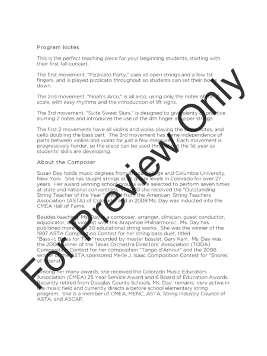 First Concert Suite for Strings String Orchestra scores gallery preview page 3