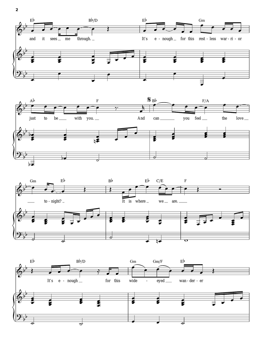 Can You Feel The Love Tonight (from The Lion King) Piano, Vocal scores gallery preview page 2