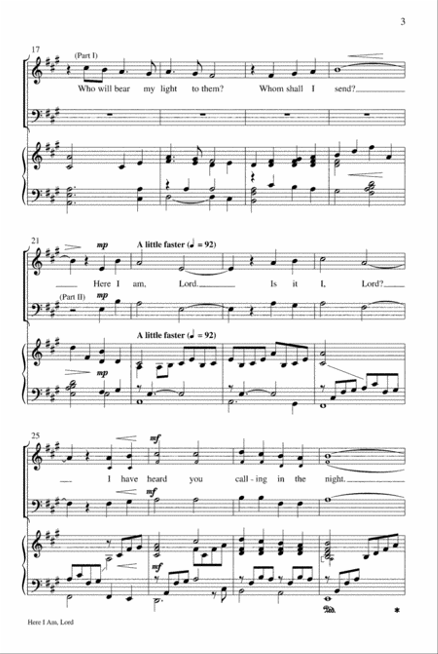 Here I Am, Lord 2-Part scores gallery preview page 3