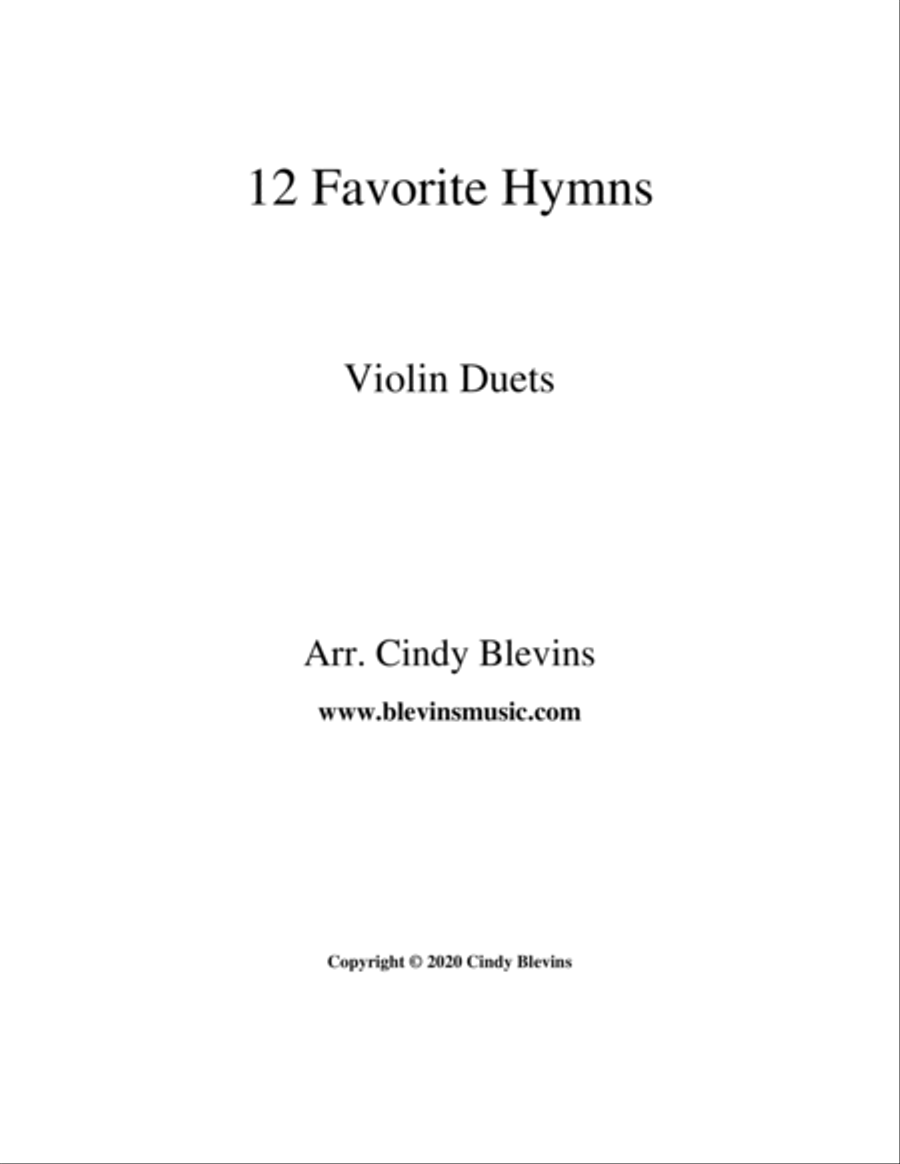 12 Favorite Hymns, Violin Duets String Duet scores gallery preview page 6