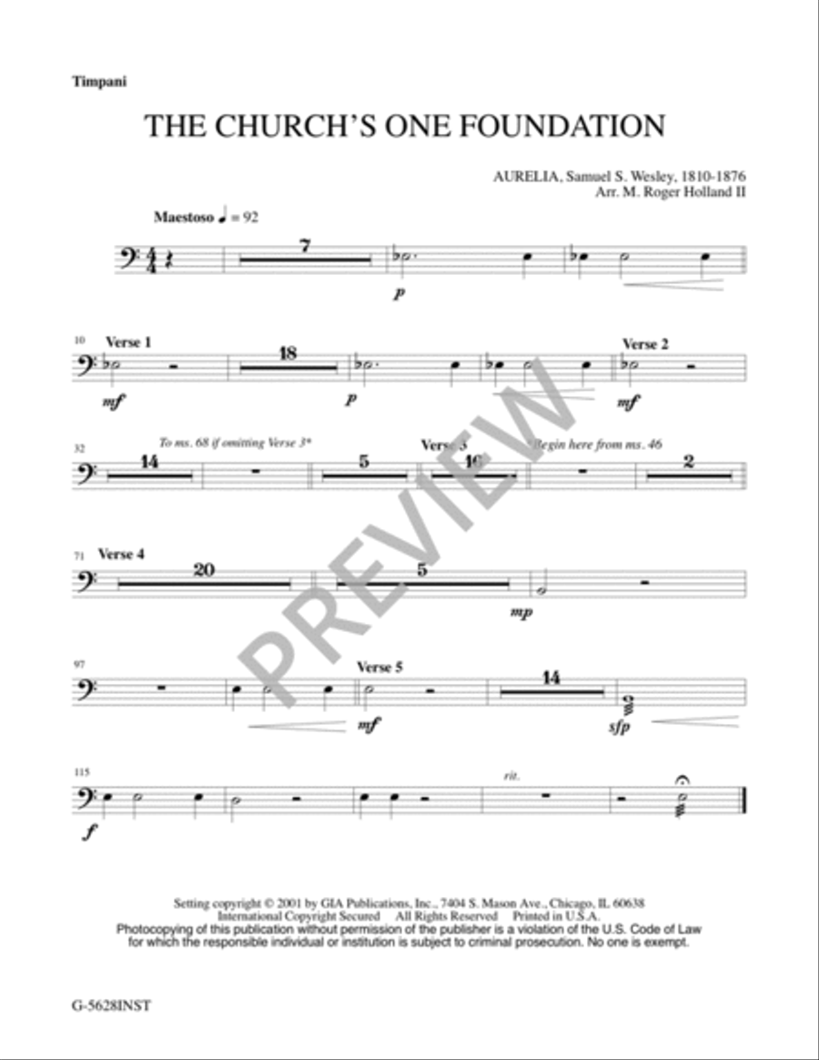 The Church’s One Foundation - Full Score and Parts Trombone scores gallery preview page 23