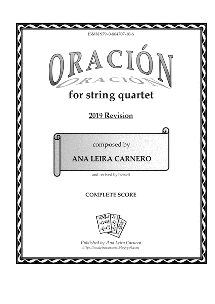 ORACION for string quartet (2019 Revision) image number null