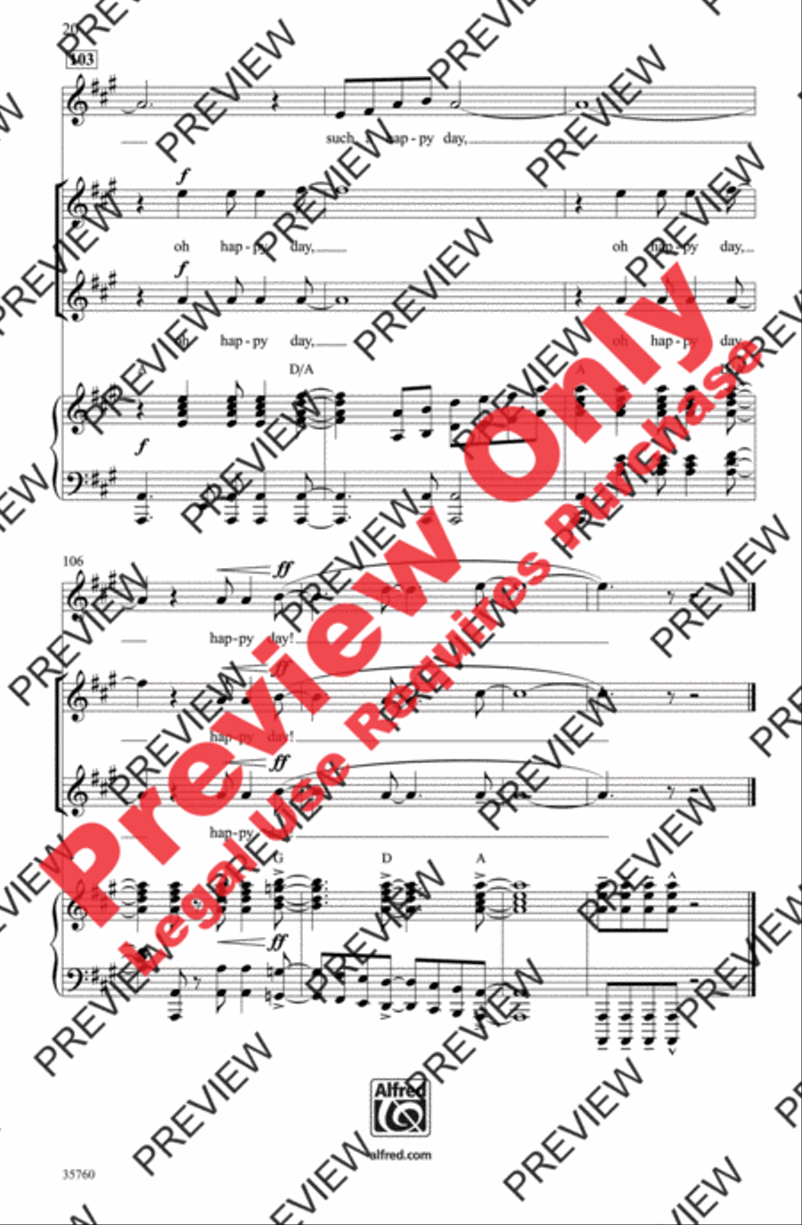 Oh Happy Day 2-Part scores gallery preview page 20