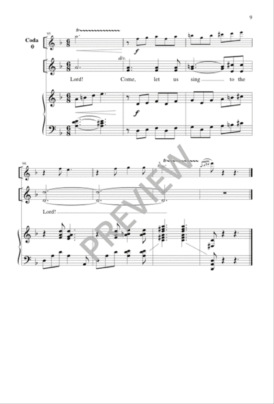 O Come Let Us Sing to the Lord 2-Part scores gallery preview page 9
