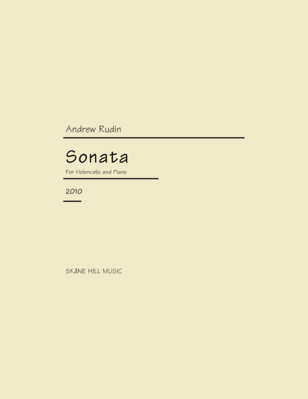 Sonata for Cello (2010)