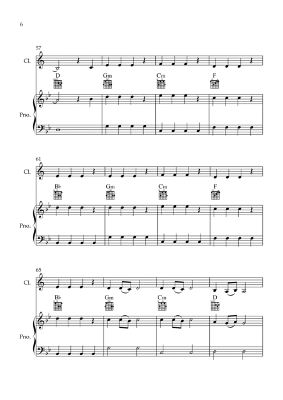 Flowers B-Flat Clarinet scores gallery preview page 6
