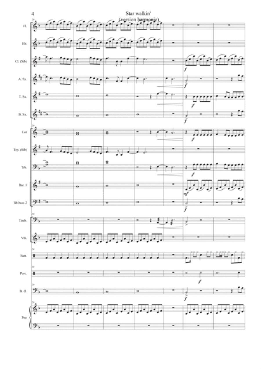Star Walkin' (league Of Legends Worlds Anthem) Concert Band scores gallery preview page 4