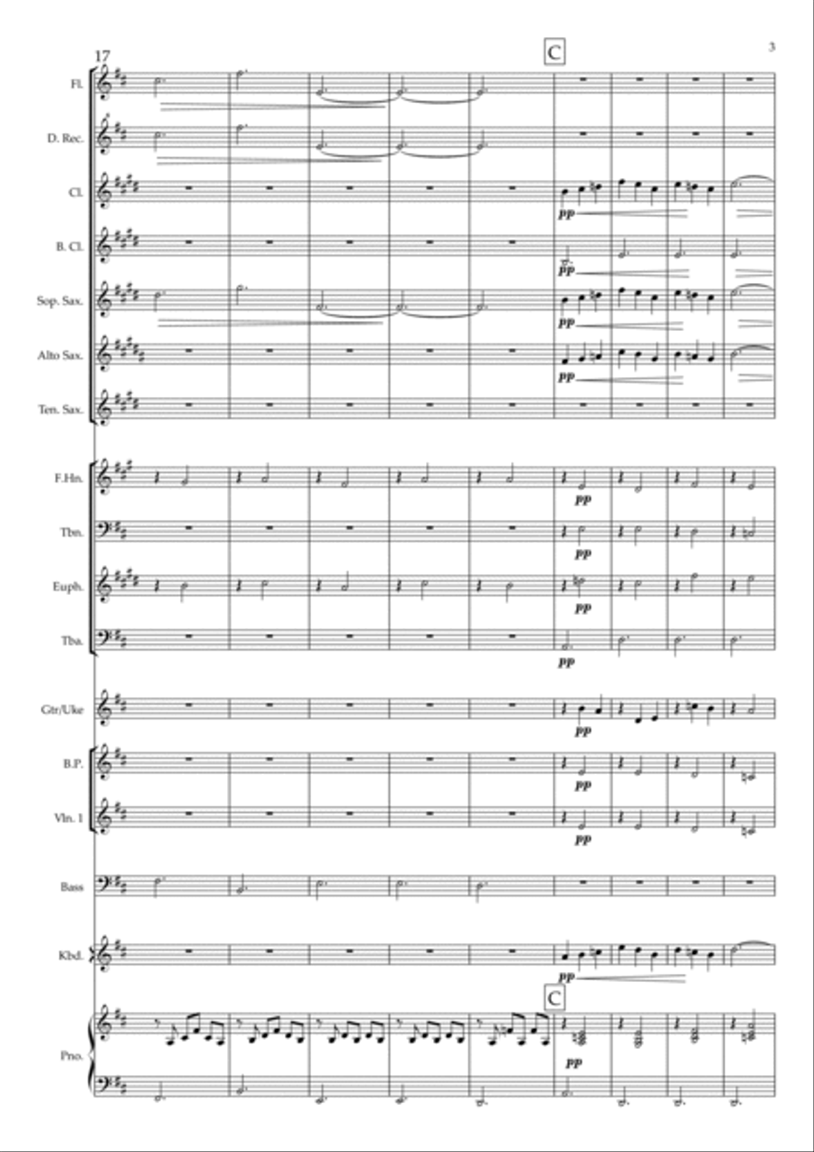 First Gymnopedie (Mixed Ensemble) Concert Band scores gallery preview page 3