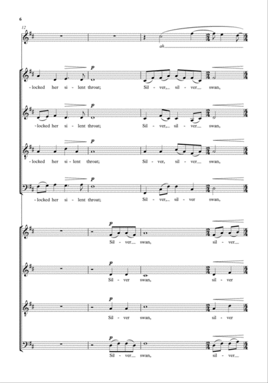 Silver swan 4-Part scores gallery preview page 5
