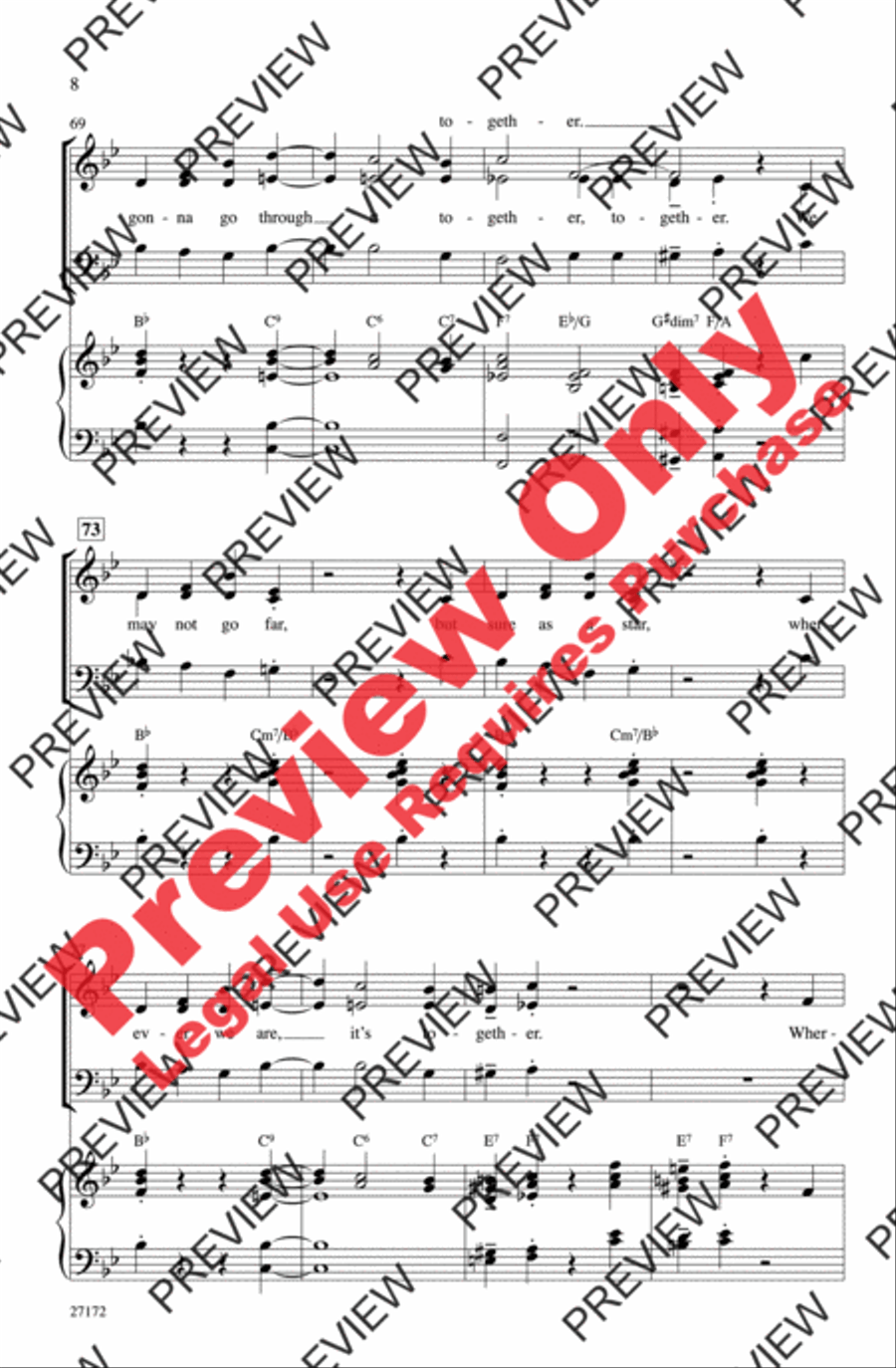 Together Wherever We Go 3-Part scores gallery preview page 8
