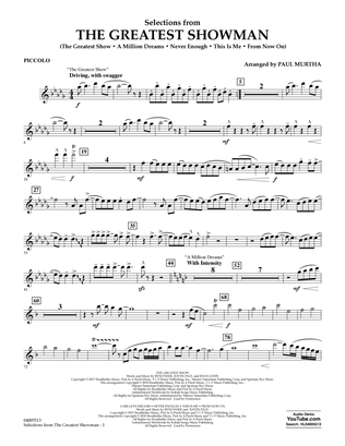 Selections from The Greatest Showman (arr. Paul Murtha) - Piccolo