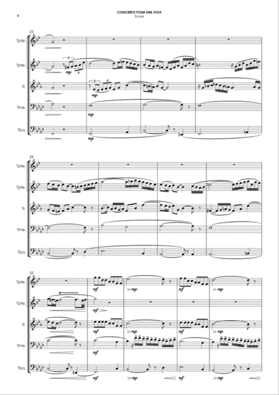 Concerto Pour Une Voix Brass Ensemble scores gallery preview page 4
