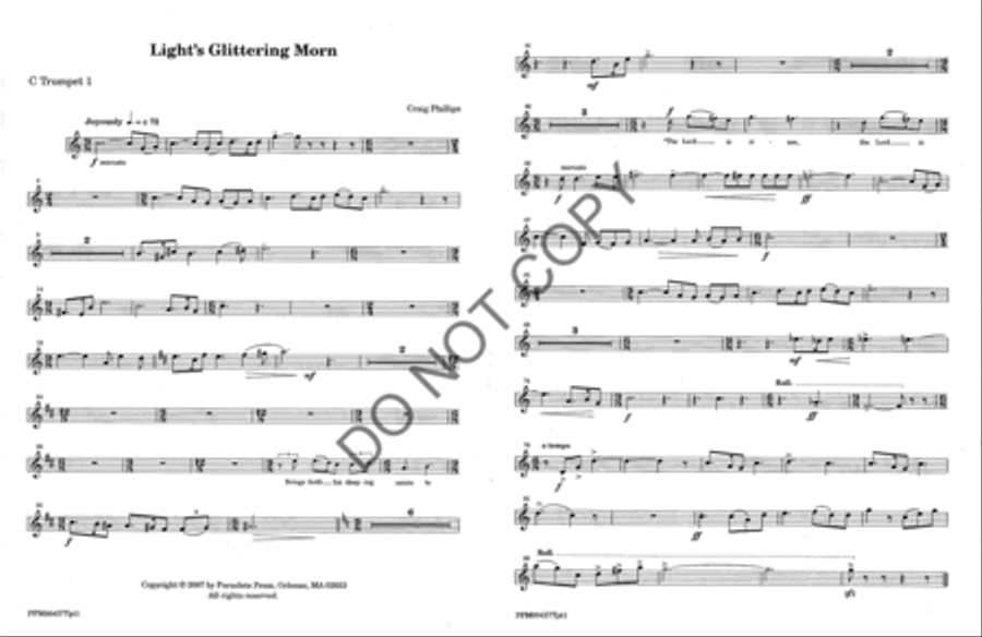 Light's Glittering Morn - Brass Parts 4-Part scores gallery preview page 2