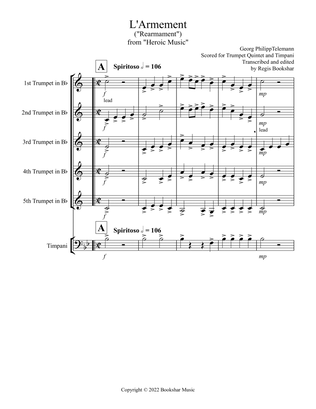 L'Armement (from "Heroic Music") (Bb) (Trumpet Quintet, Timpani)