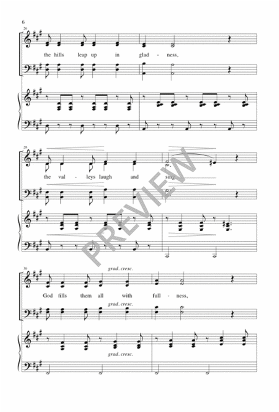 Sing to the Lord of Harvest 4-Part scores gallery preview page 6