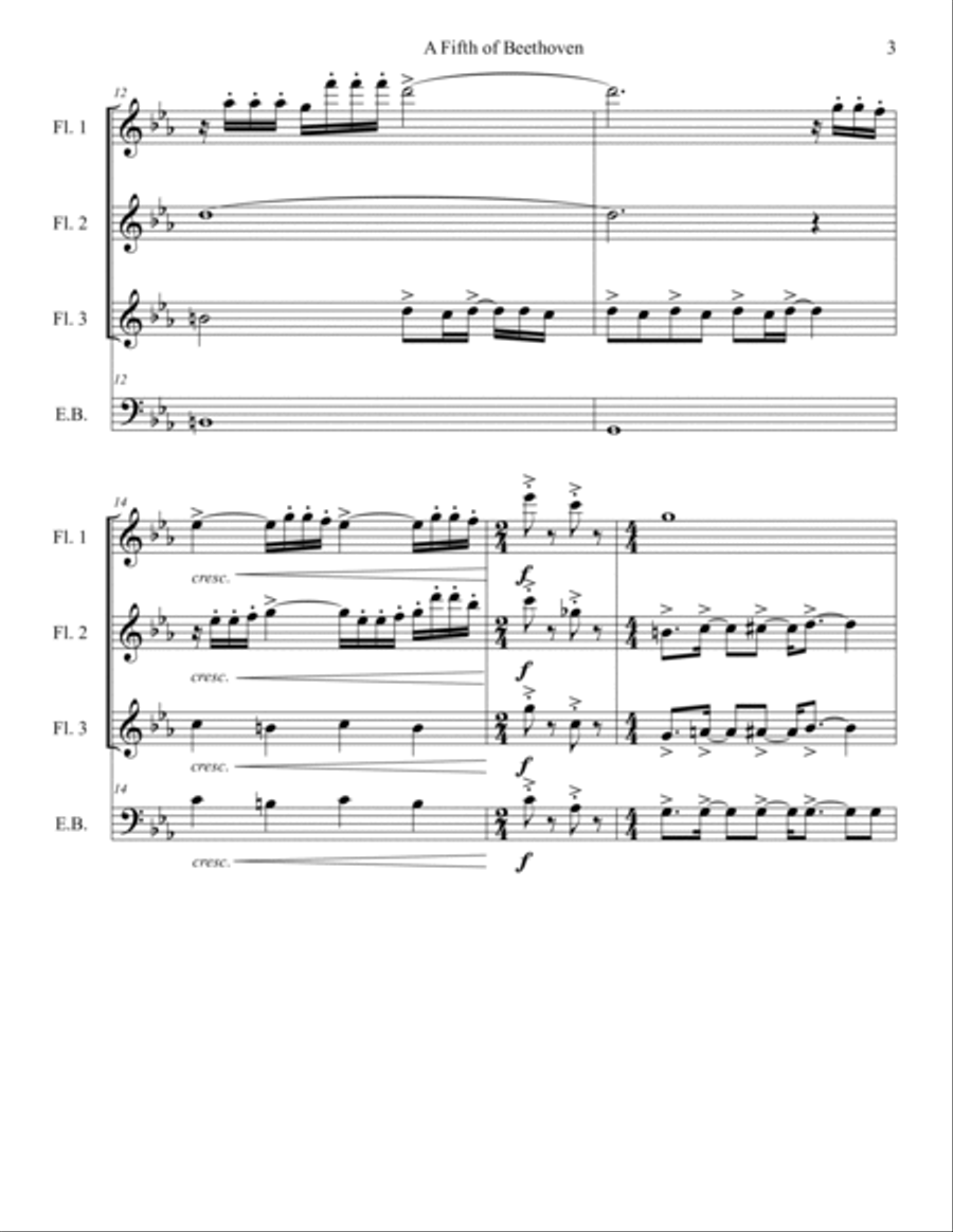 A Fifth Of Beethoven Small Ensemble scores gallery preview page 3