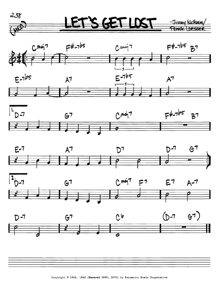 Let's Get Lost Piano scores gallery preview page 1