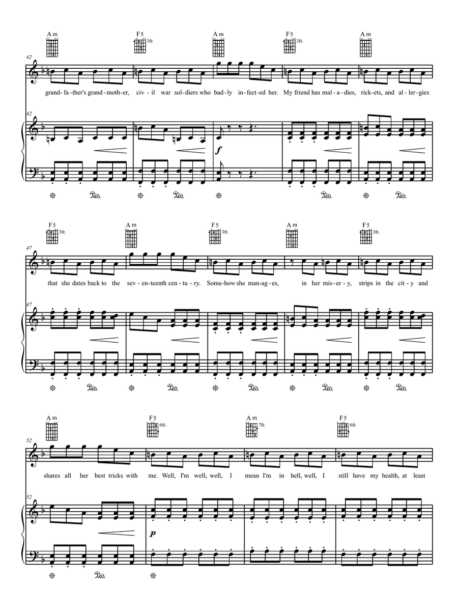 Runs In The Family Piano, Vocal, Guitar scores gallery preview page 4