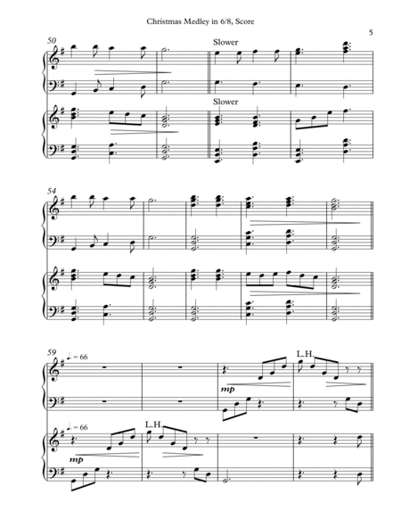 Christmas Medley in 6/8, Harp Duet