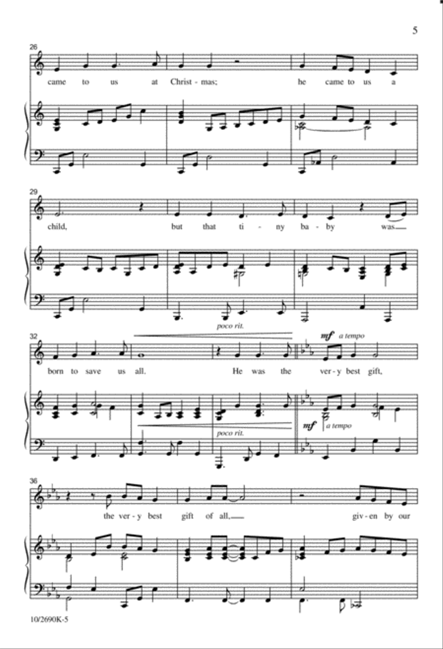 The Very Best Gift of All Unison Choir scores gallery preview page 5