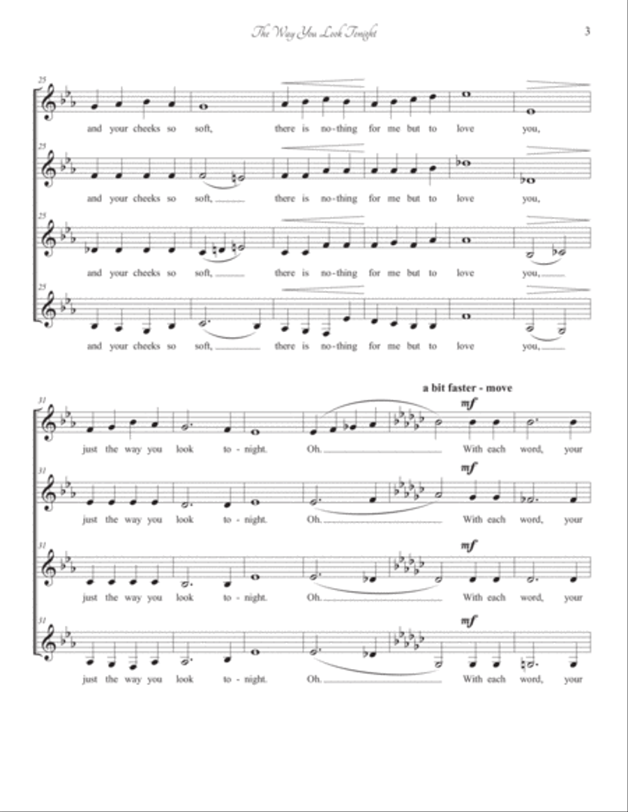 The Way You Look Tonight The Way You Look Tonight SSAA scores gallery preview page 3