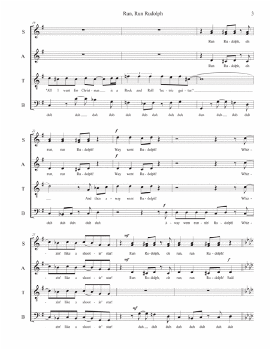 Run Rudolph Run 4-Part scores gallery preview page 4