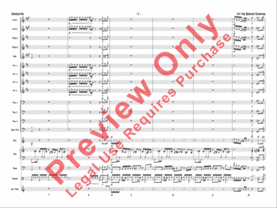 Hit the Ground Running Jazz Ensemble scores gallery preview page 5