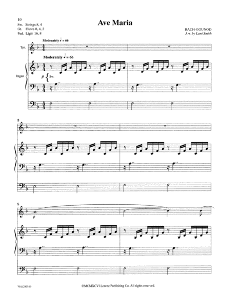 Wedding Classics for Trumpet and Organ Trumpet scores gallery preview page 7
