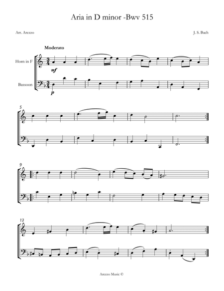 aria bwv 515 horn and bassoon sheet music image number null