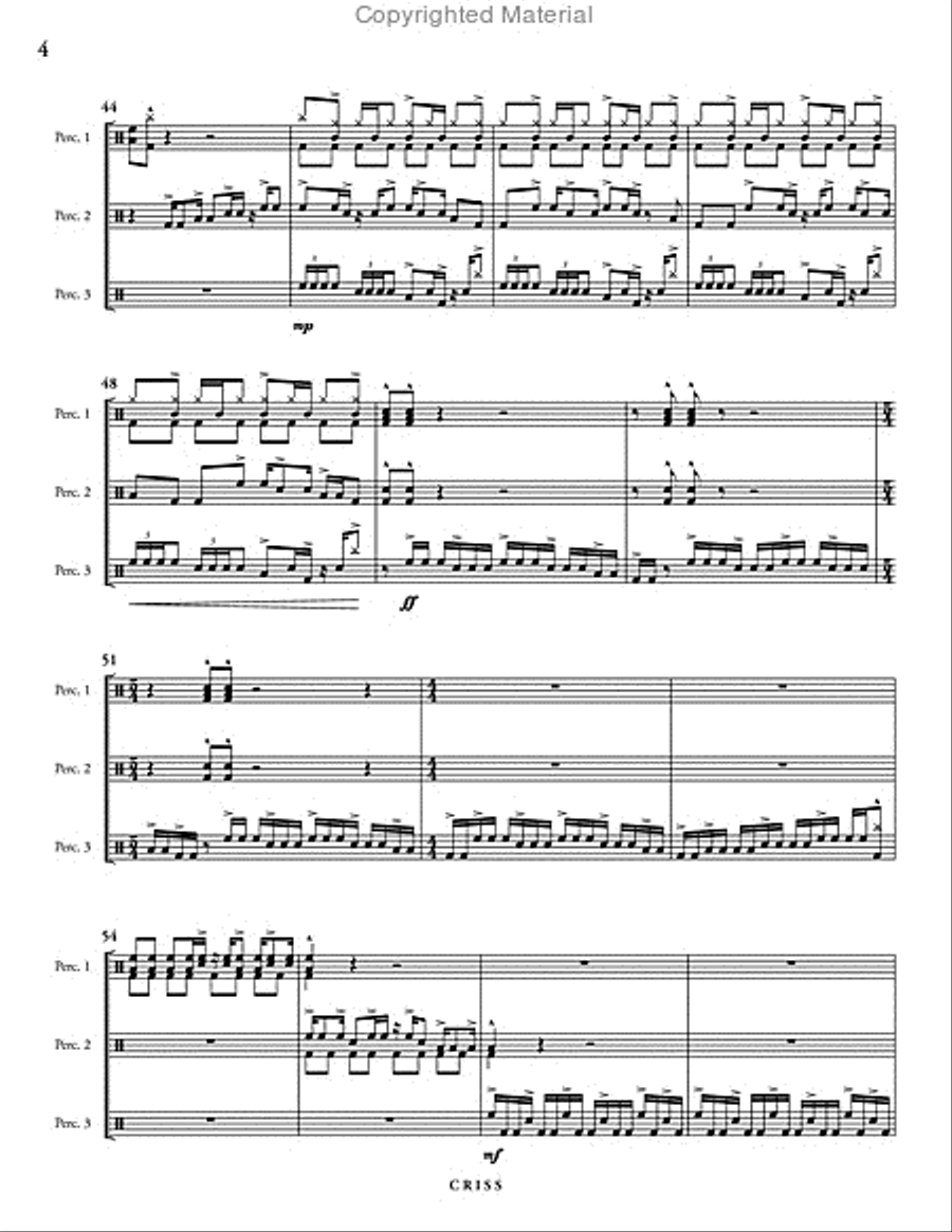 Criss Percussion Ensemble scores gallery preview page 5