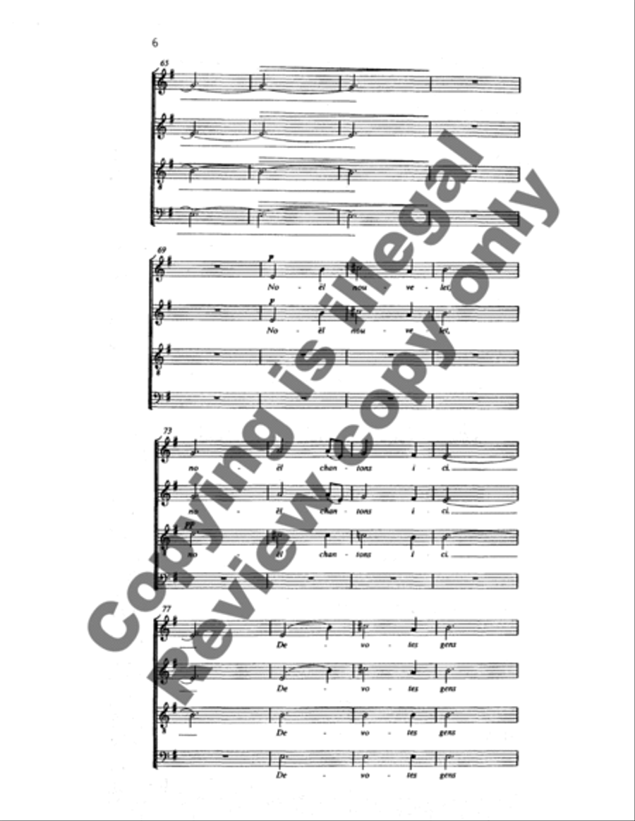 Christmas Comes Anew (Noel Nouvelet) 4-Part scores gallery preview page 10