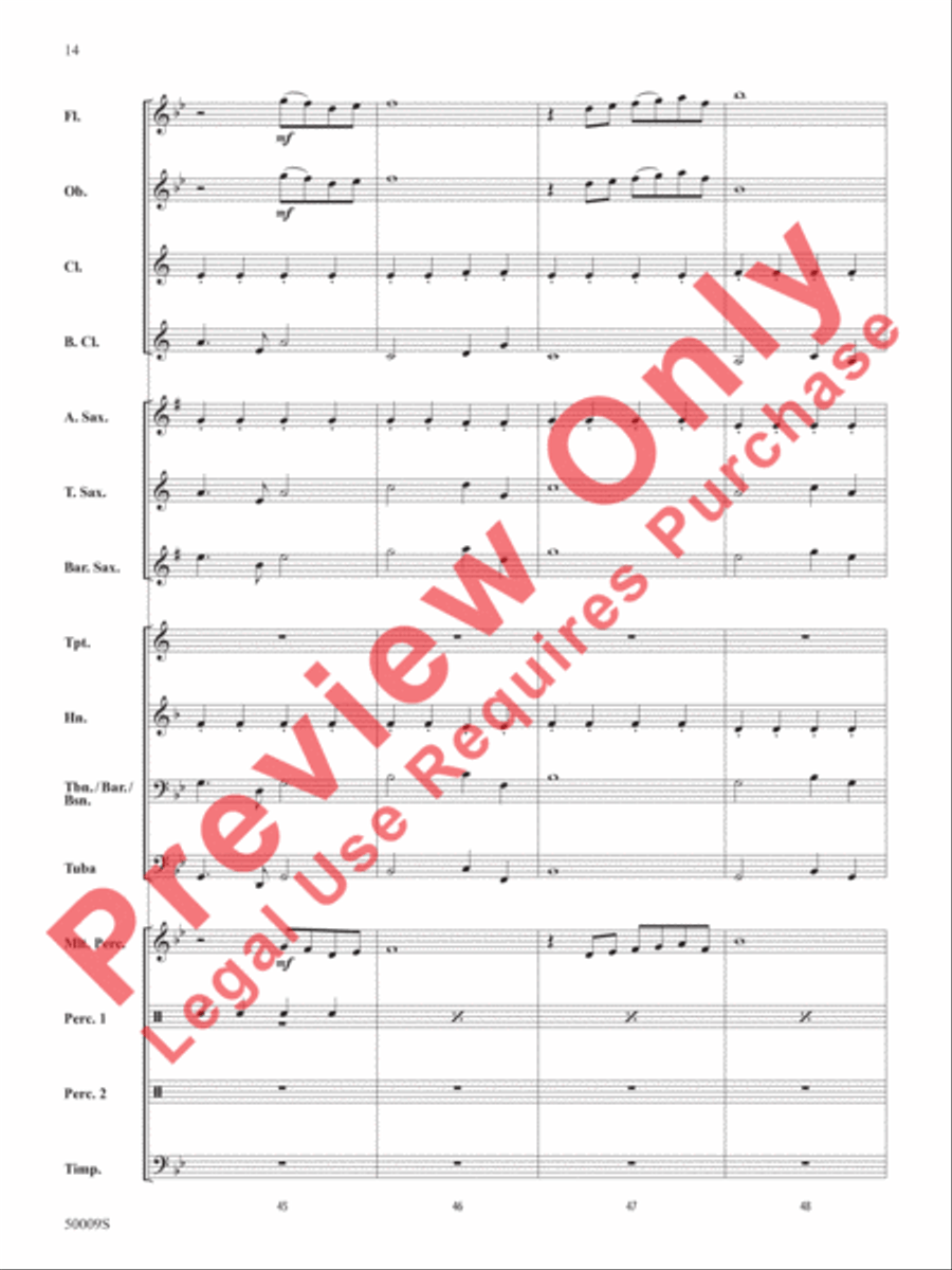 On to Victory Concert Band scores gallery preview page 15