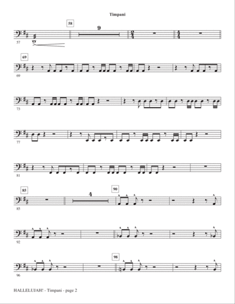 Hallelujah! (from Messiah Rocks) - Timpani Choir scores gallery preview page 2