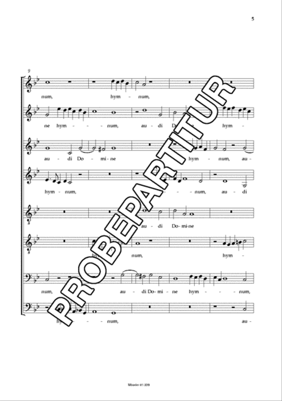Audi, Domine, hymnum Audi, Domine, hymnum SSAATTBB scores gallery preview page 6