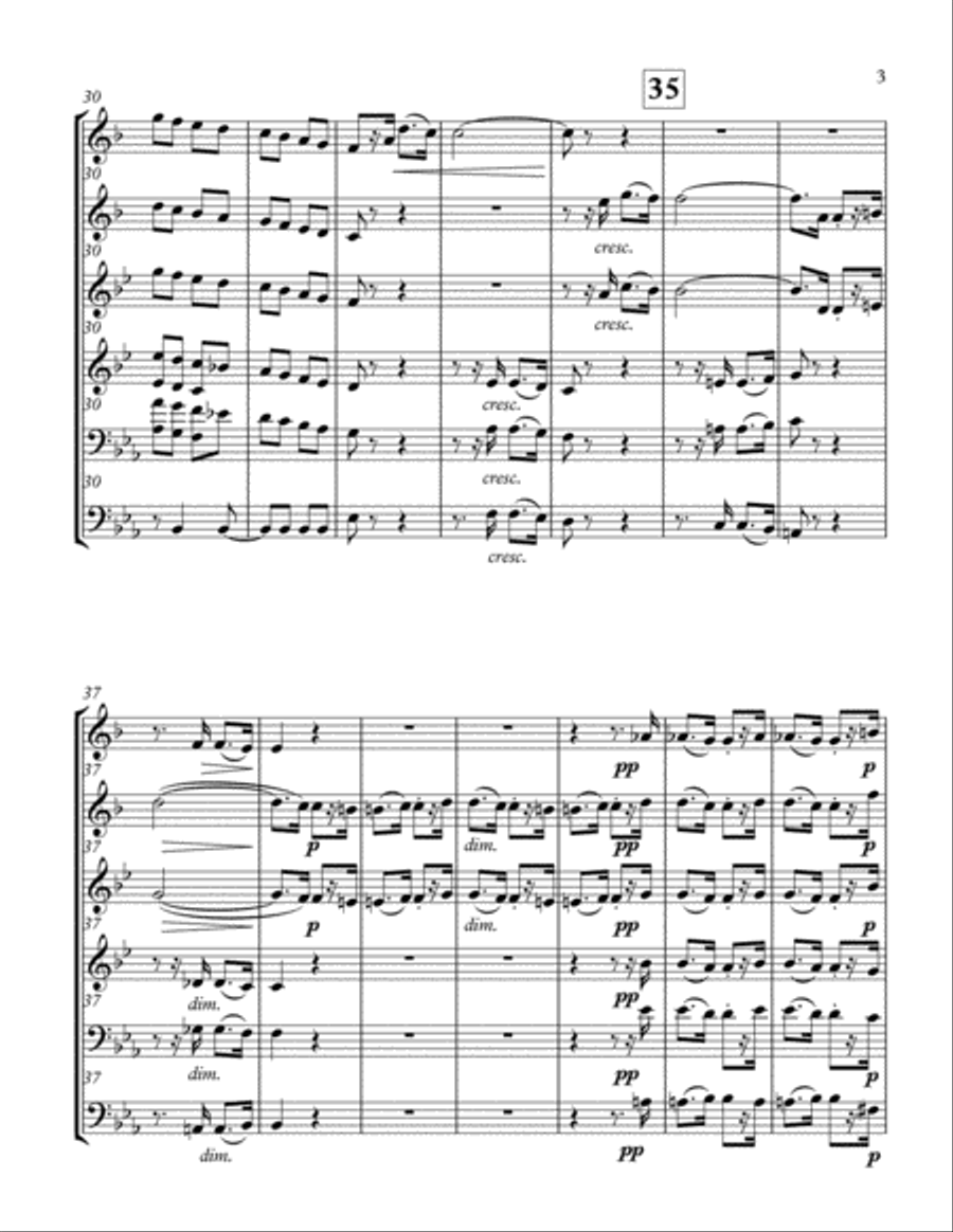 Ramsoe Brass Quartet No. 3, 4th mvt. Brass Quartet scores gallery preview page 4