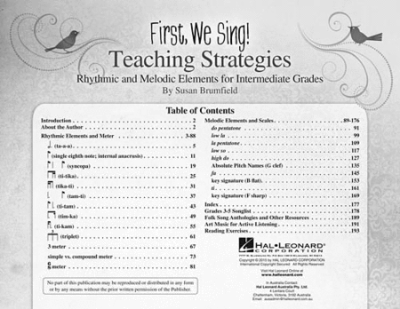 First We Sing! Teaching Strategies – Revised Edition