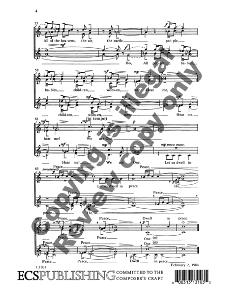 Invocation: Peace Invocation: Peace A Cappella scores gallery preview page 6