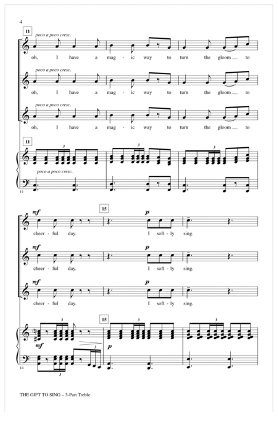 The Gift To Sing The Gift To Sing 3-Part scores gallery preview page 3