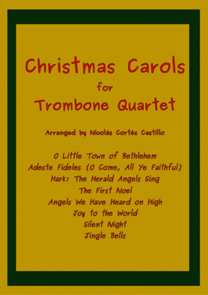Book cover for 8 Christmas Carols for Trombone Quartet