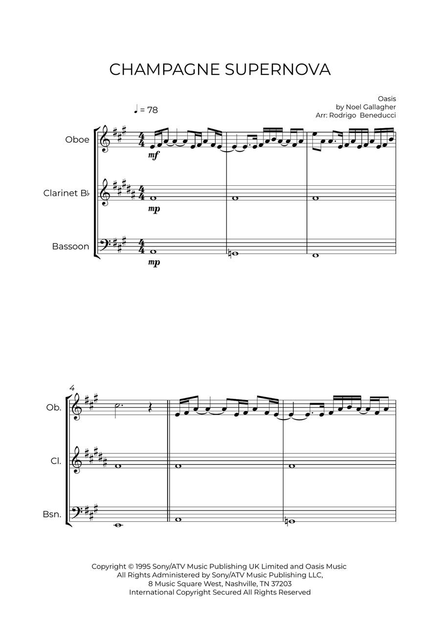 Champagne Supernova Woodwind Trio scores gallery preview page 2
