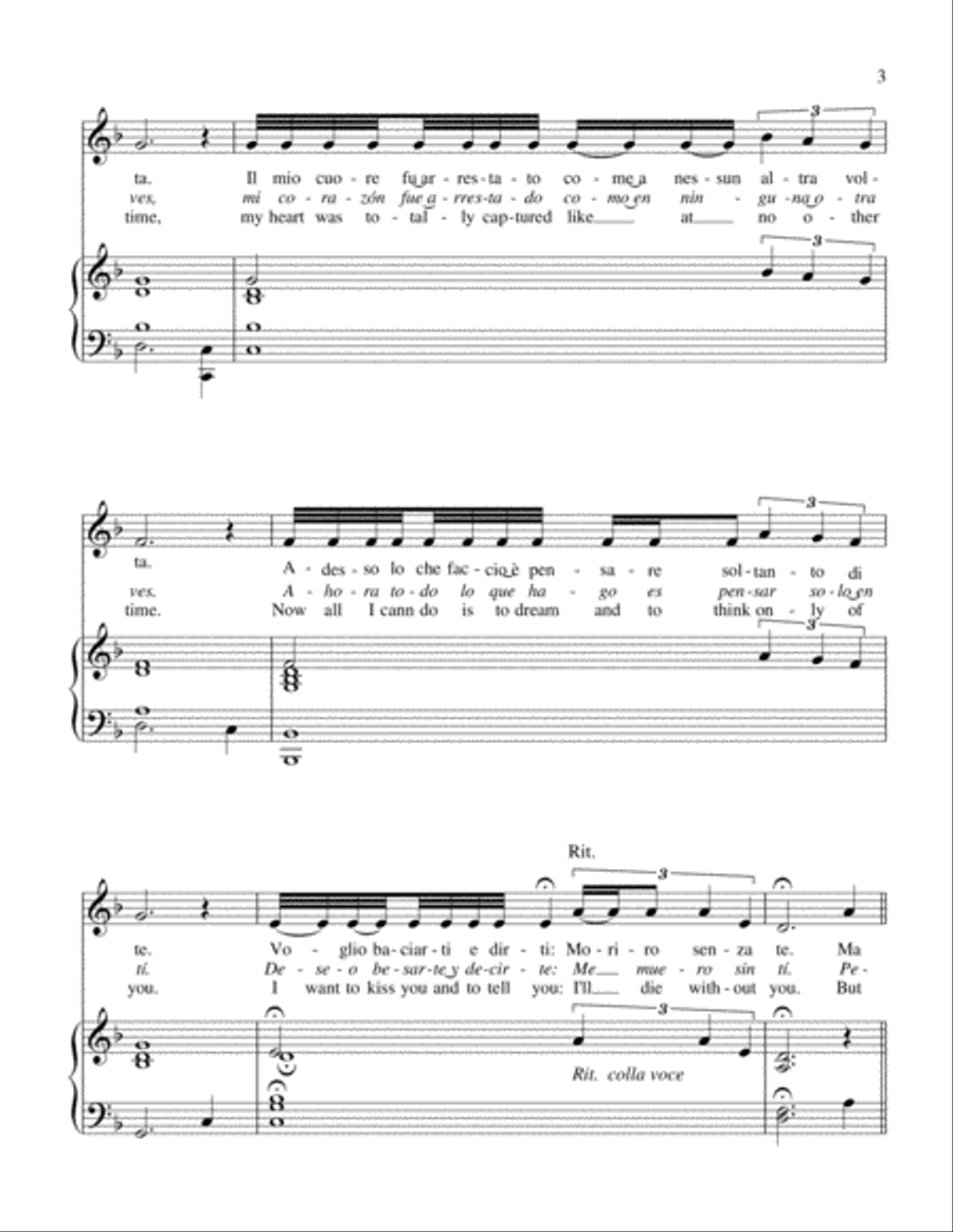 VENISTI A ME Tenor Voice scores gallery preview page 3